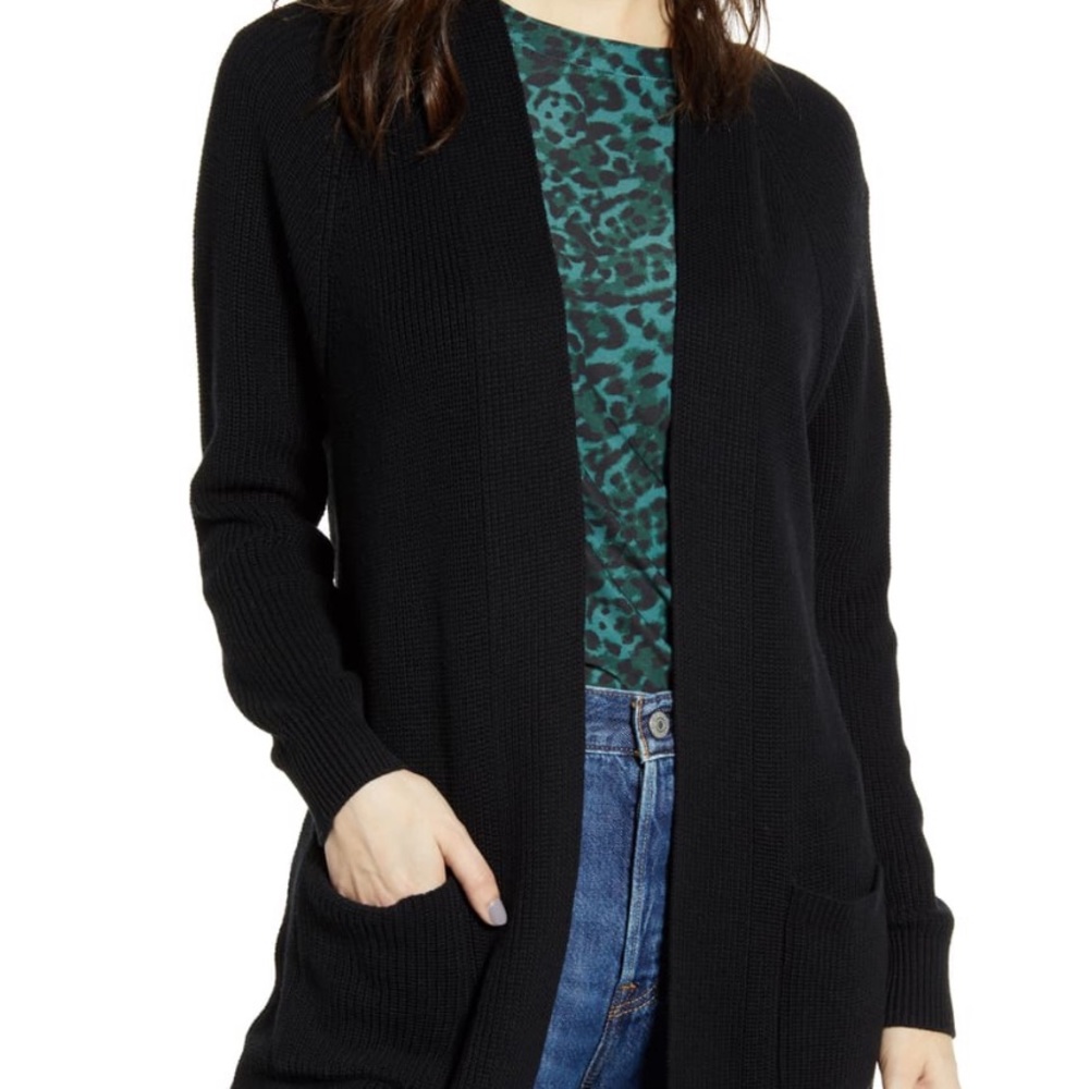 BP longline black cardigan (small)